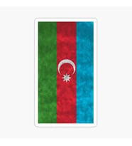 Azerbaycan Azerbaijan 17 Cm Araba Sticker Etiket MD4