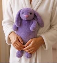 Sevimli Peluş Mor Tavşan Su Torbası Kılıfı  Kış İçin İdeal Aksesuar