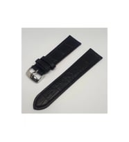 22mm Siyah Renk Croco Hakiki Deri Saat Kordonu