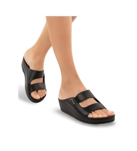 Muya Panna 31136-001 Topuk Jelli Anatomik Taban Kadın Terlik Siyah 36-40