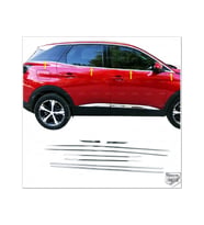 Peugeot 3008 Krom Cam Çıtası 8 prç. 2016 ve üzeri Paslanmaz Çelik