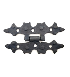 Antika Tarz Dekoratif Pirinç Yıldız Menteşe - 84x44 Mm, Oksit