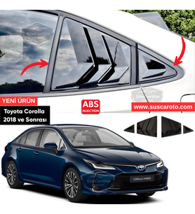 Toyota Corolla 2018 Sonrası Uyumlu Kelebek Cam Izgarası Kelebek Cam Vizörü İthal Havalandırma Takım