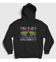Presmono Unisex Siyah World Tour Pink Floyd Kapüşonlu Sweatshirt 342427tt
