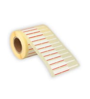Kuyumcu ve Gözlük Etiketi  Beyaz-Kırmızı Çizgili 10 mm X 76 mm İthal