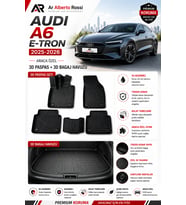 AUDI A6 E-TRON 2025-2026 Araca Özel 3D Paspas + 3D Bagaj Havuzu