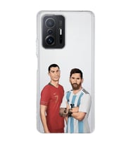 Xiaomi Mi 11T - 11T Pro Uyumlu Cristiano Ronaldo & Lionel Messi Tasarımlı Şeffaf Telefon Kılıfı