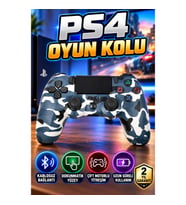 PS4 Kablosuz Oyun Kolu Kamuflaj Desenli Bluetooth Joystick Dokunmatik Yüzeyli