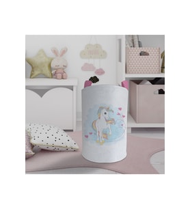 MEKTA HOME BEBEK VE ÇOCUK ODASI Kalpli Unicorn Desenli Oyuncak Sepeti