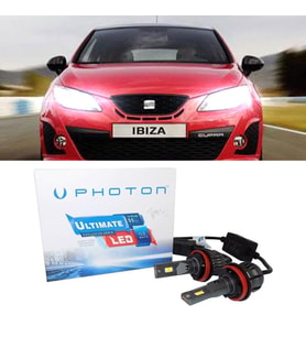 Seat ibiza Mk4 Led Xenon Kısa Far Ampulü H7 Ultimate 9500 Lumens Yeni Seri Beyaz 2008-2016