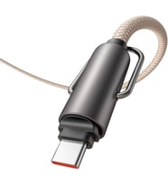 Ca-6831 Çok Işlevli Çapraz Boyun Askili Kablosu 1.2 M 60 W Type-C To Type-C Haki
