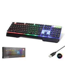 Nodar ND868 Slim Kablolu Gaming Klavye - Rainbow LED Aydınlatmalı Q Siyah