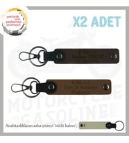 Motor Severlere, İsim Plaka ve 0 + Kan Grubu Yazılı Anlamlı Hediye x2 Anahtarlık, Kahve-K Kahve-SK (Çok Renkli)