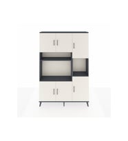 Arges Dolap 9 Raflı 6 Kapaklı 132x30x195 Antrasit-Aytaşı/Antrasit