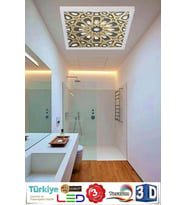 3d Baskılı Led Avize Mimari Desen Tavan 60watt Led Aydınlatma 60cmx60cm Modern Avize