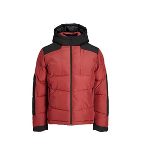 Jack Jones Jcootis Puffer Sn Erkek Günlük Mont 12239001-ROSEWOOD Kırmızı
