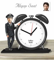 Kişiye Özel Ahşap Saat-Pilot Erkek-1