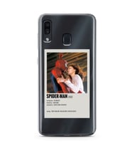 Samsung Galaxy A20/A30 Uyumlu Spider Man Minimalist Poster Desenli Şeffaf Telefon Kılıfı