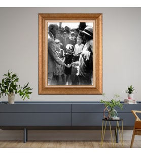 Altın Paspartulu Atatürk  Çerçeveli Tablo C242 (Gold)