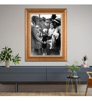 Altın Paspartulu Atatürk  Çerçeveli Tablo C242 (Gold)
