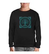 Druidic Yggdrasil - Hayat Ağacı Siyah Çocuk Sweatshirt