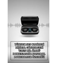 Wireless Şarjlı Pembe Akıllı Saat ve Kablosuz Bluetooth Kulaklık Dokunmatik Kontrol
