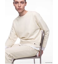 LCW Comfort Bej Bisiklet Yaka Oversize Kadın Sweatshirt