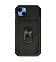 Apple İphone 14 Plus Kılıf Pars Lens Yüzüklü Silikon - Siyah