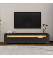 Batı LED Işıklı 2 Kapaklı TV Sehpası – 150 cm – Minimal Tasarım