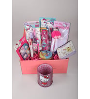 DEKOMUS İLE LİSANSLI HELLO KITTY 17 PARÇA KIRTASİYE SETİ VERSATİL UÇLU KALEM,CETVEL,METAL,SİLGİ,KALEMTRAŞ