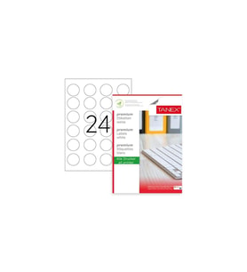 Tanex Lazer Etiket 100 Yaprak 40 Mm Yuvarlak Lazer Yazıcı Etiketi