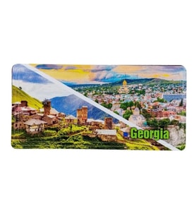 Gürcistan Temalı Plaka Magnet (Karışık)