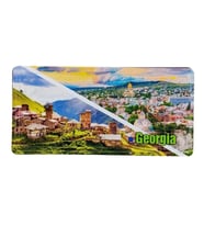 Gürcistan Temalı Plaka Magnet (Karışık)
