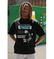 Gojo Satoru Jujutsu Kaisen Baskılı Unisex Oversize Anime Karakter Tişört