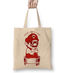 Super Mario Bros Bez Çanta Uzun Saplı