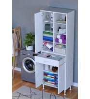 Eliusta Funci Beyaz Renk G:65 cm Banyo Dolabı 3 Kapaklı 7 Raflı Dolap 65x173x32,5 cm Boyutlarında Dolap