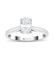 1.10 Karat Oval Tektaş Pırlanta Yüzük