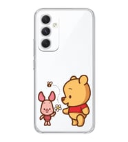 Samsung Galaxy S24 FE Uyumlu Pooh & Piglet Tasarımlı Şeffaf Telefon Kılıfı