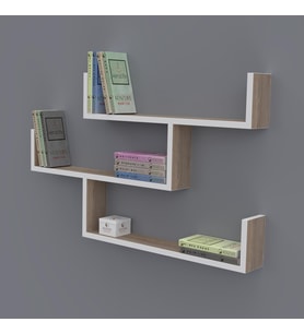 Kenzlife kitaplık gülin 055*080*20 crd duvar rafı