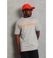 pilelistore- Erkek Baskılı T-Shirt Kısa Kol Bisiklet Yaka Regular Fit Rahat Kalıp Günlük Tişört - Gr (Gri)
