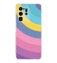 Samsung Galaxy S20 Ultra  Kamera Korumalı Kapak Renk Cümbüşü Tasarımlı  Şeffaf Kılıf