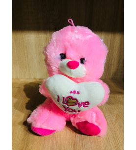 Peluş Ayı Seni Seviyorum Yazılı I Love You Pembe (Karışık)