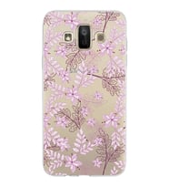Samsung Galaxy J7 Duo Kapak Floral Pudra Tasarımlı Şeffaf Silikon Kılıf