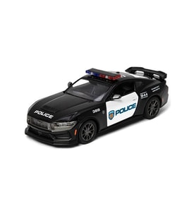Kinsmart Çek Bırak 2024 Ford Mustang Dark Horse (Police) Polis Arabası 1:38 Ölçek