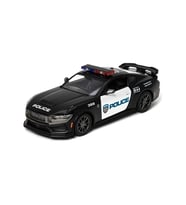 Kinsmart Çek Bırak 2024 Ford Mustang Dark Horse (Police) Polis Arabası 1:38 Ölçek