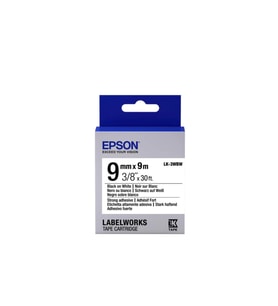 Epson LK-3WBw Strong Siyah Üzeri Beyaz 9MM 9Metre Etiket