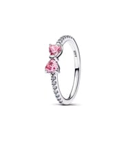 Poseidons Jewellery Işıltılı Pembe Fiyonk Yüzük