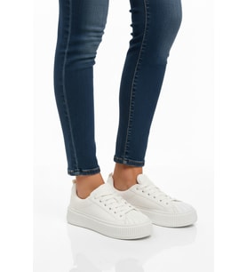 AYK'S Siyah Beyaz Bağcıklı Unisex Spor Ayakkabı Grov 410 G