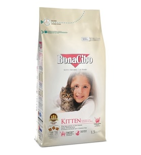 Bonacibo Kitten Tavuklu (Hamsi ve Pirinç Eşliğinde) Yavru Kedi Maması 1,5 kg
