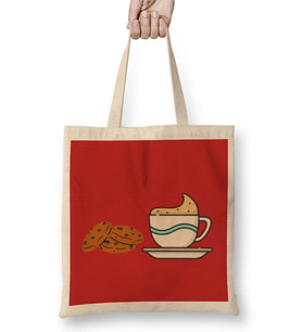 Funny Coffee Drinks Art Lover Gift Quote Bez Çanta Uzun Saplı